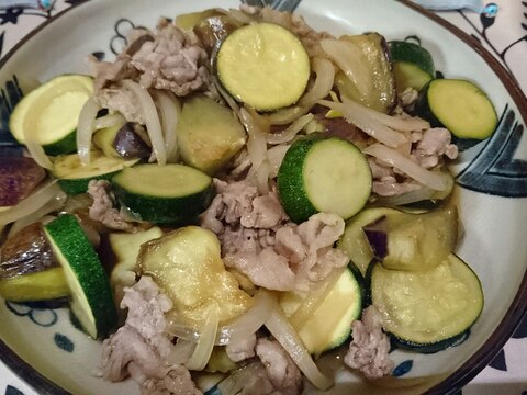 夏を感じる！夏野菜と豚肉のポン酢炒め